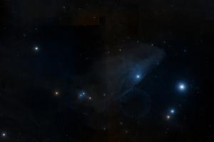 Blue Horsehead Nebula, Jabbah